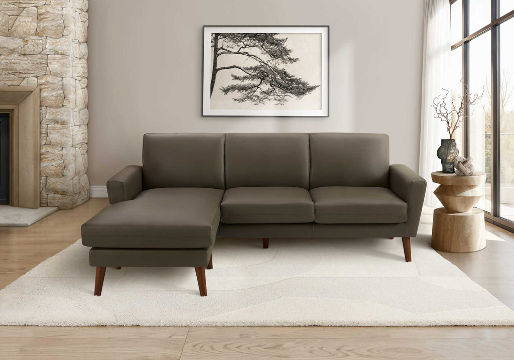 SOFA LOUNGER - L/R FACING / BROWN PU #RA-08