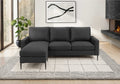 SOFA LOUNGER - L/R FACING / BLACK FABRIC #LUMOS-19