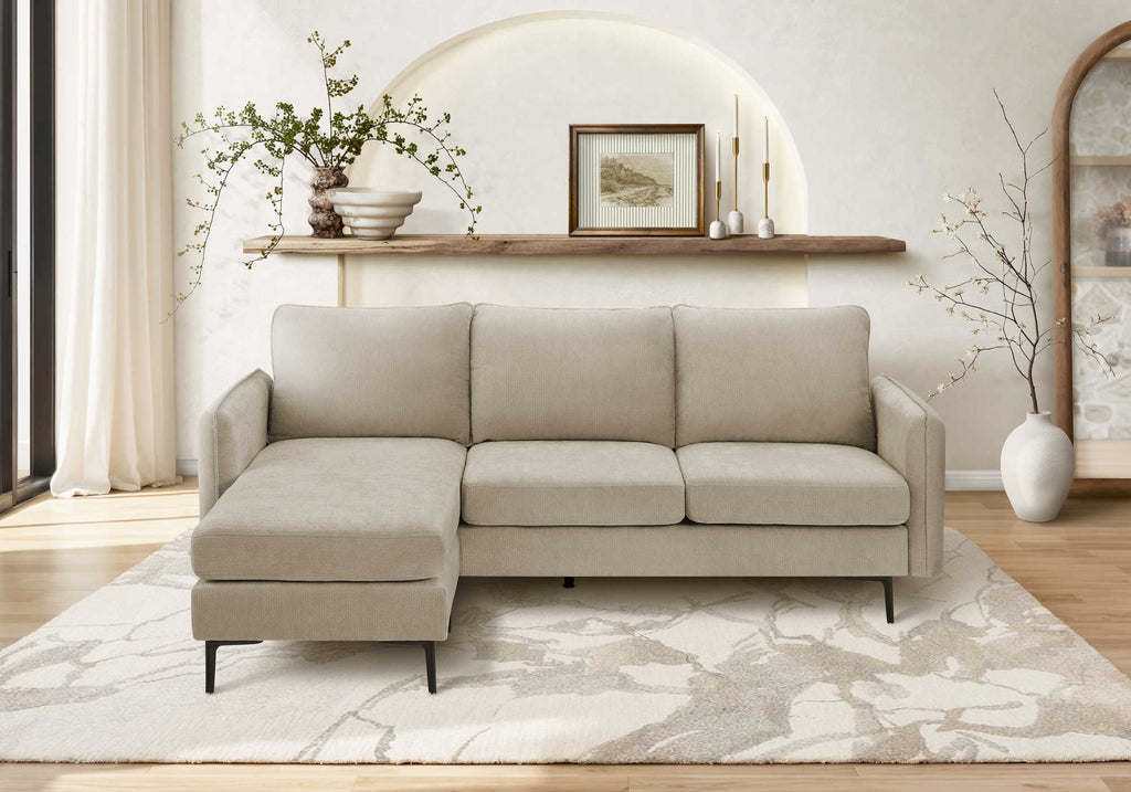 SOFA LOUNGER - L/ R FACING / BEIGE FABRIC #COACH-4