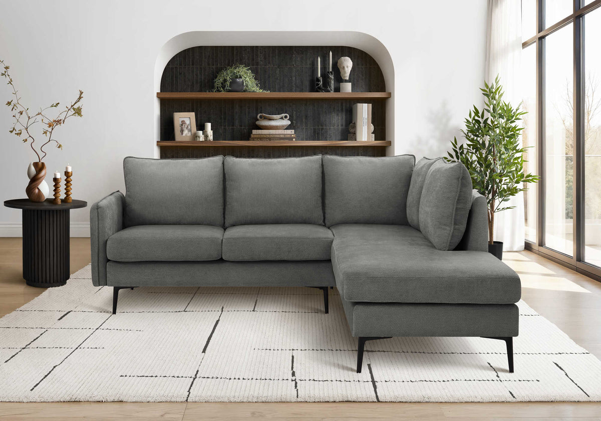 SOFA SECTIONAL - L/ARM FACING - GREY FABRIC #COACH-18